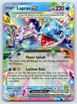 Lapras ex 32/142 Double Rare Stellar Crown Pokemon Near Mint - Image 1