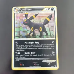 Pokemon TCG Umbreon Undaunted 10/90 Holo Holo Rare - cracked ice - Image 1