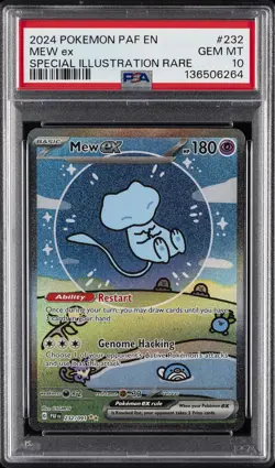 2024 POKEMON PAF EN-PALDEAN FATES SPECIAL ILLUSTRATION RARE #232 MEW EX PSA 10 - Image 1
