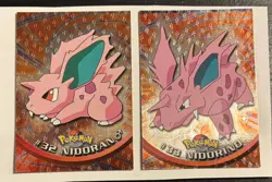 Pokemon TCG Nidoran & Nidorino #32 #33 Topps texture foil - Image 1