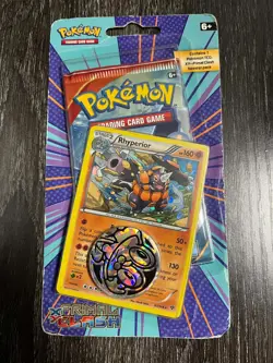 Pokemon XY Primal Clash Rhyperior Checklane Blister Pack Rare Factory Sealed - Image 1