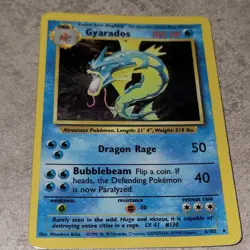Pokemon Gyarados Holo Rare Base Set 6/102 Wizards 1999 Mitsuhiro Arita - Image 3