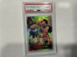 Ace & Sabo & Luffy OP13-007 PSA 10 (One Piece - CARRYING ON HIS WILL) - Image 1