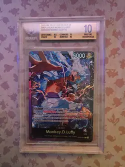 BGS 10 Pristine - 2025 One Piece TCG Monkey.D.Luffy ST26 OP09-061 Leader FOIL - Image 1