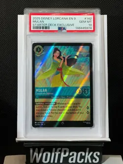 2025 Disney Lorcana Fabled EN 9 - Mulan Considerate Diplomat #142 Holo PSA 10 - Image 1