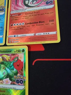 Pokemon Go Lot of 3 Radiant's - Venusaur, Charizard, Blastoise Stamped Holo's - Image 5