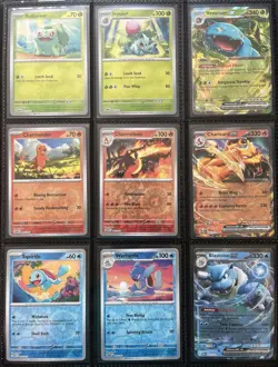 Pokemon 151 001-009 Reverse Holo EX Set Venusaur Charizard Blastoise - Image 1