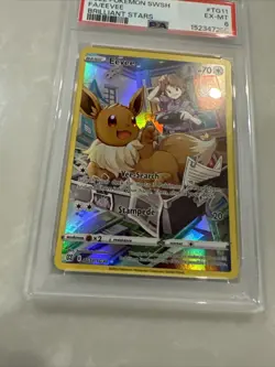 2022 POKEMON SWORD & SHIELD BRILLIANT STARS #TG11 FULL ART/EEVEE PSA 6 - Image 2
