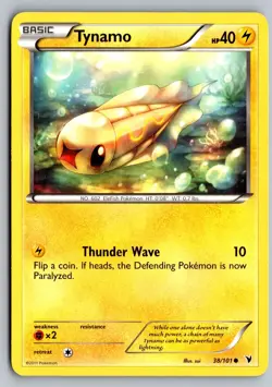 Tynamo 38/101 Common Noble Victories Pokemon Moderately Played - Image 1