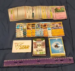 Pokemon cards, Scarlet and Violet, holo rare, energy, Vstar card, unused code - Image 1