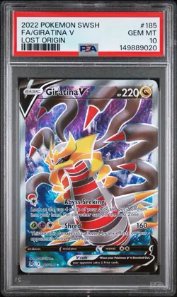 PSA 10 Gem Mint Giratina V #185 Pokemon TCG 2022 SWSH - Image 1
