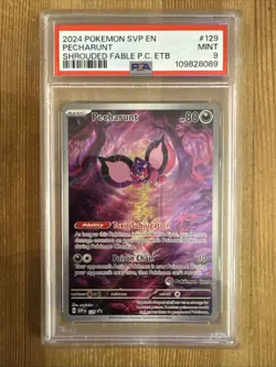 Pecharunt Promo (Pokemon Center Exclusive) - SVP129 - Shrouded Fable - PSA 9 - Image 1