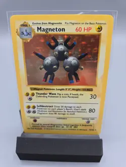 Pokemon TCG Magneton Base Set Shadowless Holo Rare 9/102 60 HP 1999 English - Image 1