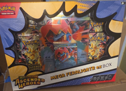 Pokemon TCG Mega Evolution Ascended Heroes Mega Feraligatr ex Box Promo + Boost… - Image 1
