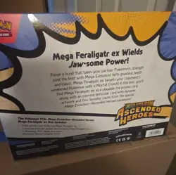 Pokemon TCG Mega Evolution Ascended Heroes Mega Feraligatr ex Box Promo + Boost… - Image 3