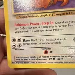 Pokemon TCG The Pokemon Company Dragonite 19/62 Fossil Holo Rare Unlimited EN - Image 2