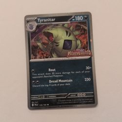 Pokemon TCG Tyranitar 135/193 Paldea Evolved Stamp Holo Promo Stage 2 Armor - Image 1