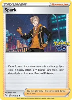 Spark 070/078 Pokemon GO Regular NM-Mint Pokemon TCG - Image 1