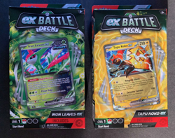 2x Pokemon TCG ex Battle Decks - 1x Iron Leaves ex & 1x Tapu Koko ex (Sealed) - Image 1