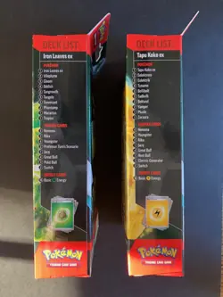 2x Pokemon TCG ex Battle Decks - 1x Iron Leaves ex & 1x Tapu Koko ex (Sealed) - Image 3