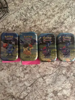 Pokemon Ascended Hero’s Lot or 4 HEAVY MINI TINS. VERY GOOD CHANCE OF SIRS! - Image 1