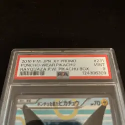 2016 POKEMON JPN XY PROMO #231 PONCHO-WEARING PIKACHU SHINY RAYQUAZA PSA 9 - Image 3