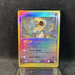 Pokemon TCG Lunatone EX Sandstorm 8/100 Reverse Holo Rare - Image 1