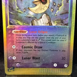 Pokemon TCG Lunatone EX Sandstorm 8/100 Reverse Holo Rare - Image 2