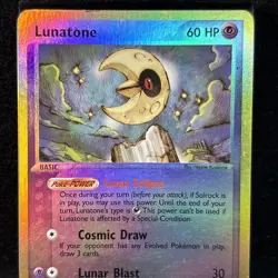 Pokemon TCG Lunatone EX Sandstorm 8/100 Reverse Holo Rare - Image 3