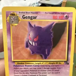 Wizards Pokemon TCG Gengar 20/62 Fossil English 1999 80HP Unlimited -1 - Image 4