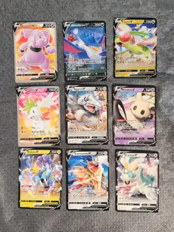 9 Pokemon V Cards Bundle Raikou Mimikyu Flygon Ultra Rare Style Collection - Image 1