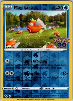 Magikarp Reverse Holo Common Pokemon GO 021/078 MP - Image 1