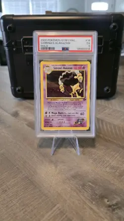 Pokemon 2000 Gym Challenge Holo #16 Sabrina's Alakazam PSA 5 - Image 1