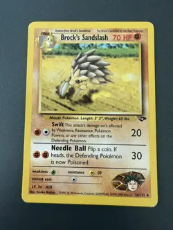Brock's Sandslash - 36/132 Gym Challenge - Pokemon -WOTC Vintage -MP - Image 1