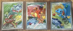 Pokemon First Partner Illustration Collection Series 1 Kanto Gen 1 Starters Set - Image 1