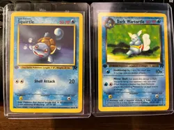 Pokemon Squirtle 68/82 and Dark Wartortle 46/82 1st edition lot - Image 1