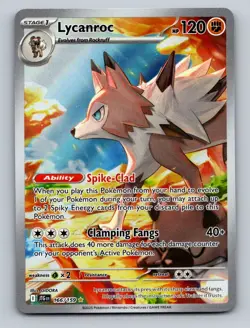 Pokemon TCG Lycanroc Holo Illustration Rare SV09: Journey Together 166/159 - Image 1