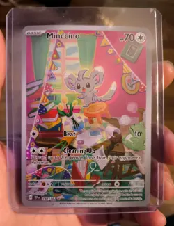 Minccino 182/162 Near Mint Illustration Rare Full Art Pokemon Temporal Forces - Image 1