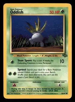 Oddish 58/64 Common Jungle Pokemon Unlimited Lightly Played - Image 1