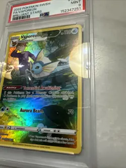 Pokemon TCG Vaporeon TG02/TG30 Brilliant Stars Ultra Rare Full Art Holo PSA 9 - Image 3