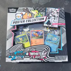 Pokemon TCG SV10.5 Black Bolt & White Flare Unova Poster Collection Box Sealed - Image 1