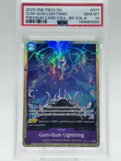 PSA 10 Gum-Gum Lightning PSA10 2025 One Piece Premium Best Selection Vol.4 #077 - Image 1