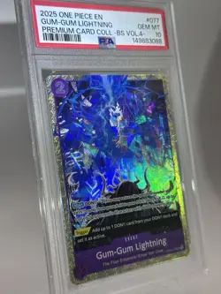 PSA 10 Gum-Gum Lightning PSA10 2025 One Piece Premium Best Selection Vol.4 #077 - Image 2