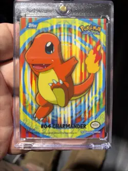2000 Pokemon Topps #04 CHARMANDER Stick-On Card, Mint Condition - Image 1