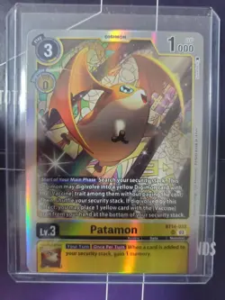 Patamon BT14-033 Blast Ace SR Foil NM Digimon Card Game - Image 1