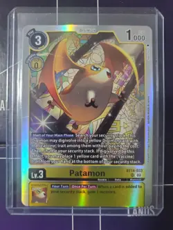 Patamon BT14-033 Blast Ace SR Foil NM Digimon Card Game - Image 3