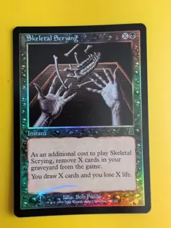 Skeletal Scrying. Instant., MTG Card. Odyssey.Old Border FOIL. - Image 1