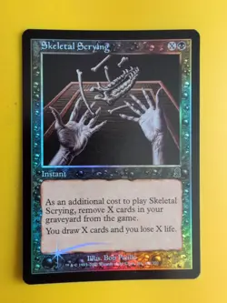 Skeletal Scrying. Instant., MTG Card. Odyssey.Old Border FOIL. - Image 2