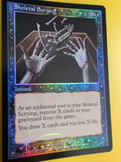 Skeletal Scrying. Instant., MTG Card. Odyssey.Old Border FOIL. - Image 4