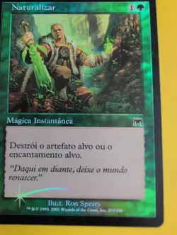 NATURALIZAR Naturalize. instant Onslaught. MTG Card. vintage FOIL. non english. - Image 2
